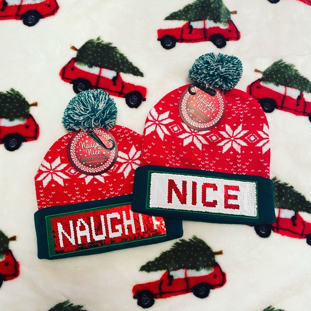 Naughty Nice Sequin Hat